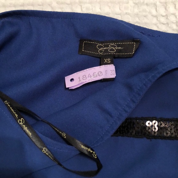 Jessica Simpson navy blue black sequin dress - Picture 6 of 6